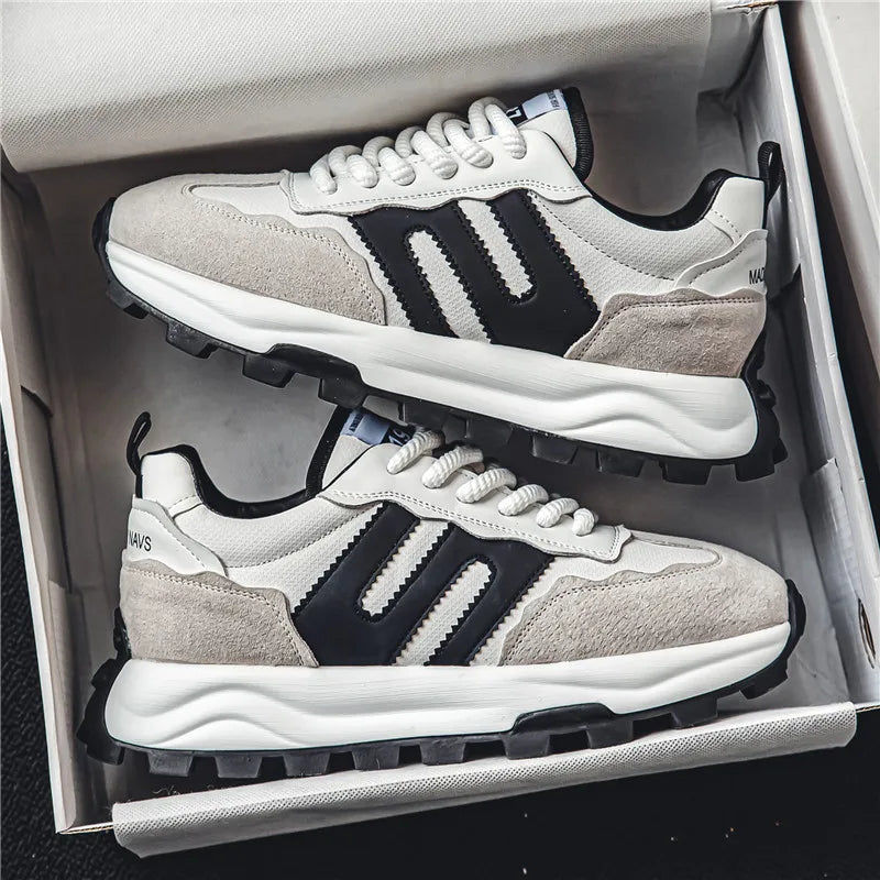 Fashion Designer Men Shoes Thick Sole Shoes Casual Sneakers Men Platform Trend Chunky Sneakers Walking Shoes