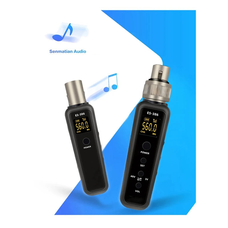 Uhf Wireless Microphone Converter Xlr Transmitter Receiver For Microphone Guitar Transmitter Receiver Adapter Durable 640-690Mhz