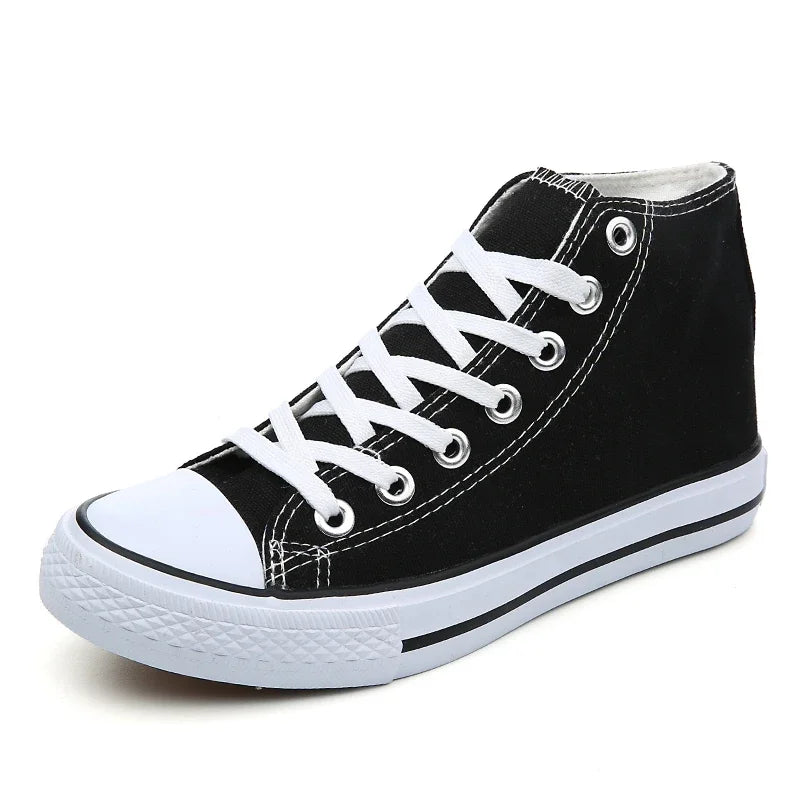 Breathable Lace-up Athletic High Top Canvas Vulcanized Shoes Zapatos De Hombre 2023 Men Shoes Summer Leisure Sneaker Fashion
