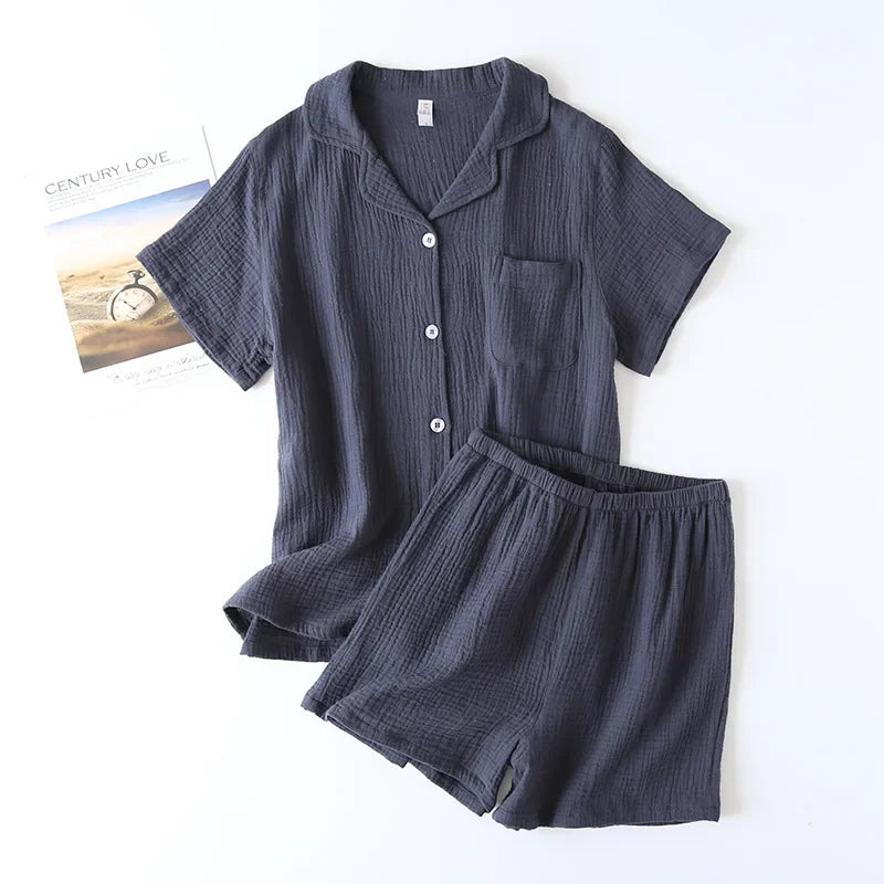 Short Sleeved Shorts Pijama Suit for Women Casual Wear Fashion Style 2 Pcs Pajama Set Summer Thin Women's Sleepwear Clothes