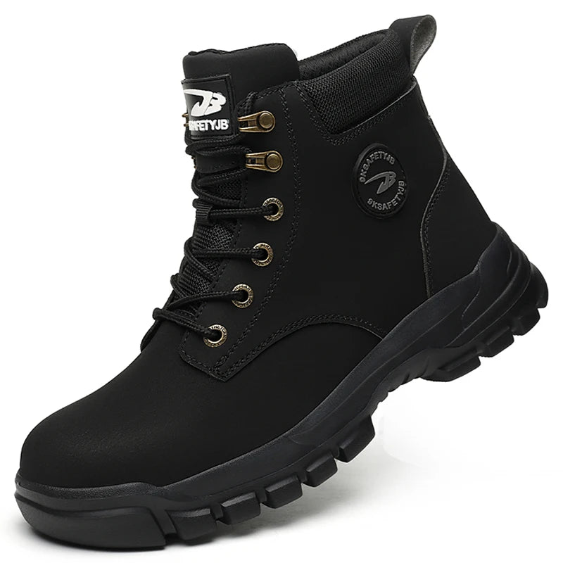 Winter Boots Safety Shoes Men Waterproof Work Boots Steel Toe Shoes Puncture-Proof Indestructible Shoes Protective Boots Men