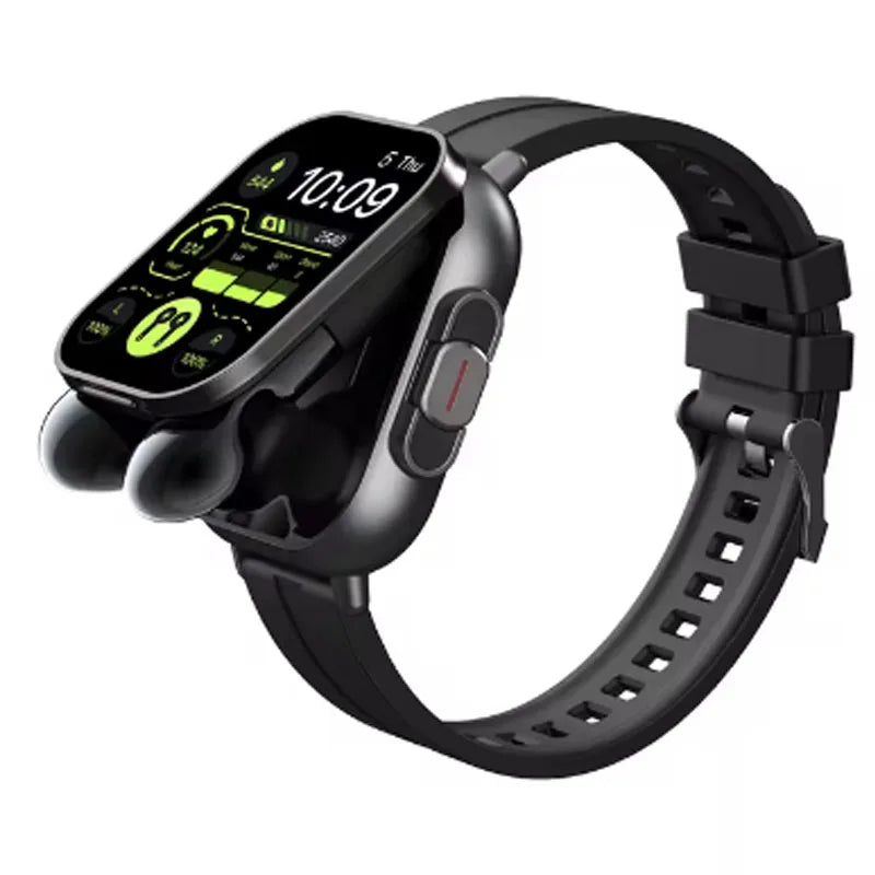 2-In-1 Smart Watch Built In Ear Phone For  Motorola RAZR 50 Oppo Reno7 SE 5G VIVO V29 Men 2" Fitness Make Call Nfc Music Control