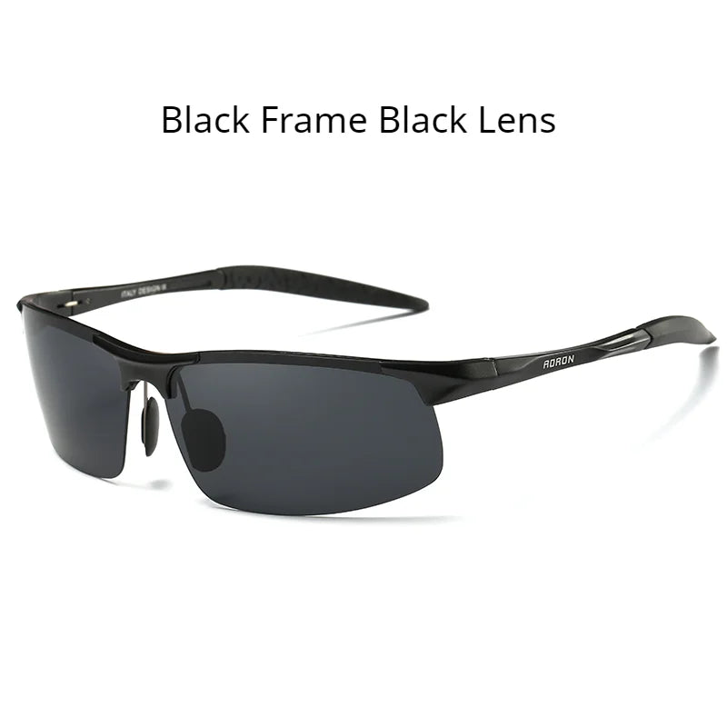 Driving Polarized Sunglasses Men Aluminum Magnesium Frame Sport Sun Glasses Driver Retro Goggles Sunglass UV400 Anti-Glare