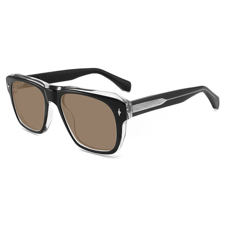 Vintage Polarized Acetate Sunglasses Men Handmade Quality Retro Designer UV400 Sunglasses Women Luxury Brand Big Face Eyewear