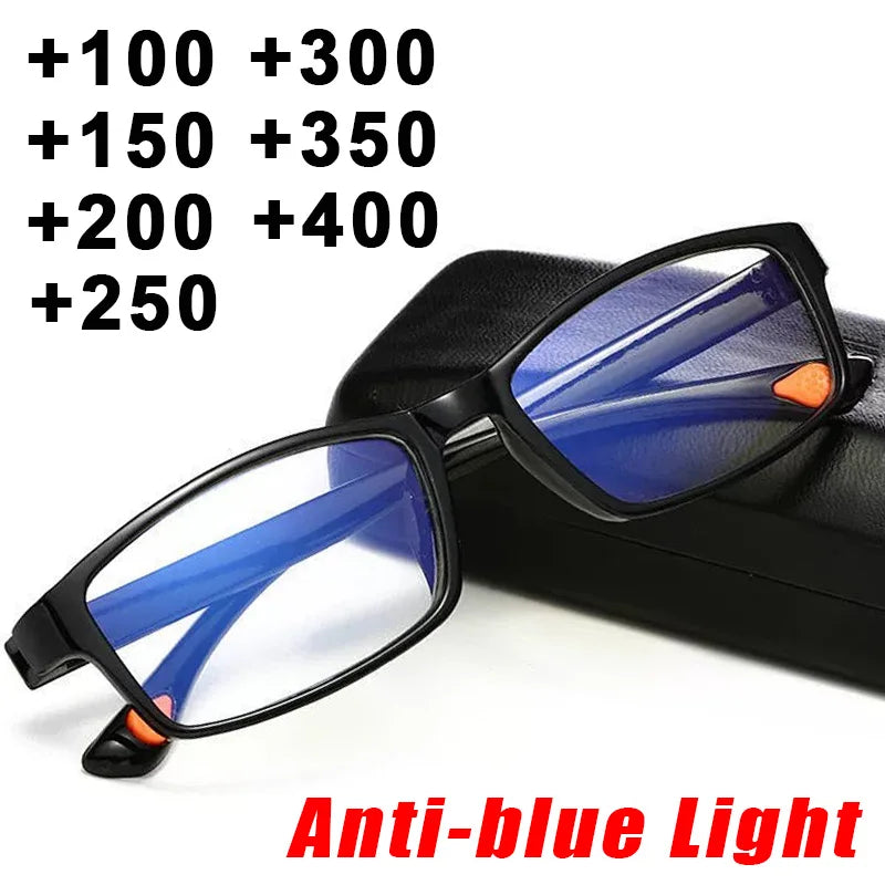 1/2pairs Ultralight Anti Blue-Ray Reading Glasses for Men Women Black Frame Blue Light Blocking Presbyopia Eyeglasses Eyewear