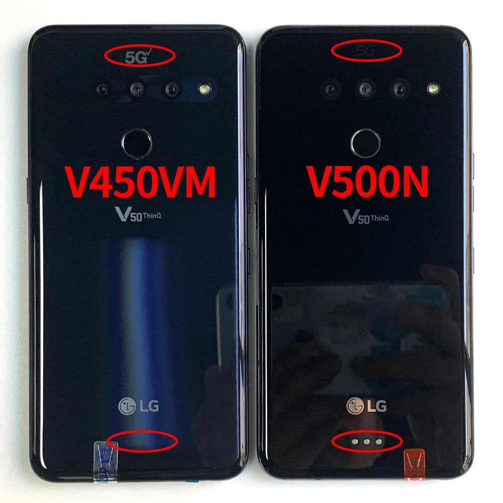 Original LG V50 ThinQ 5G Mobile Phone V500EM/V500N Unlocked 6.4'' P-OLED HDR10 NFC 6GB+128GB Snapdragon 855 Octa Core CellPhone