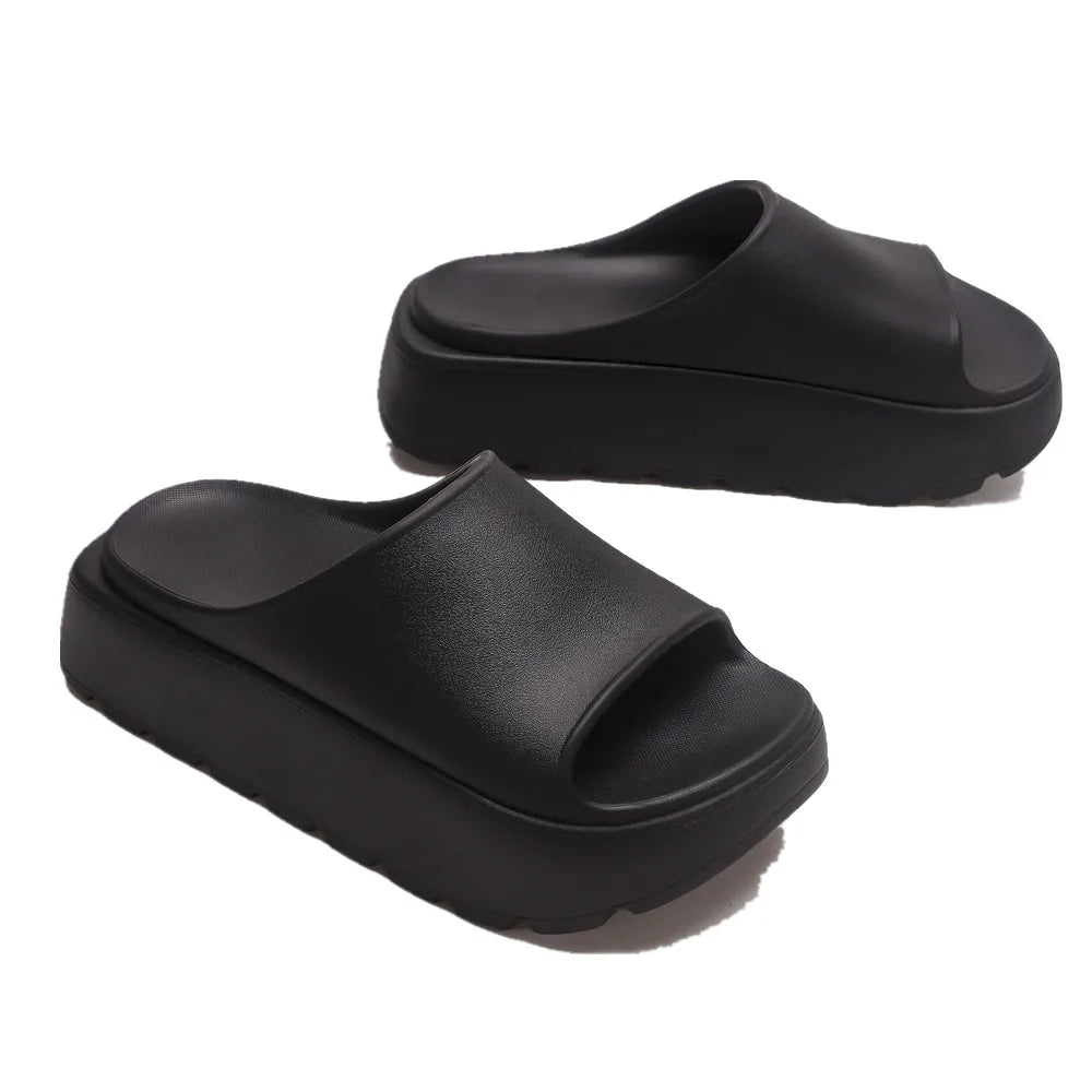 Women Summer Slippers Thick Bottom Non-Slip Unisex Platform Shoes Fashion Women's Open Toe Soft Outdoor Sand Casual Slipper 2024