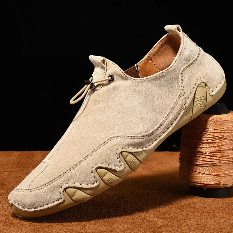 Mens Shoes Casual Luxury Brand Summer Men Loafers Genuine Leather Moccasins Light Breathable Slip on Driving Flats Boat Shoes