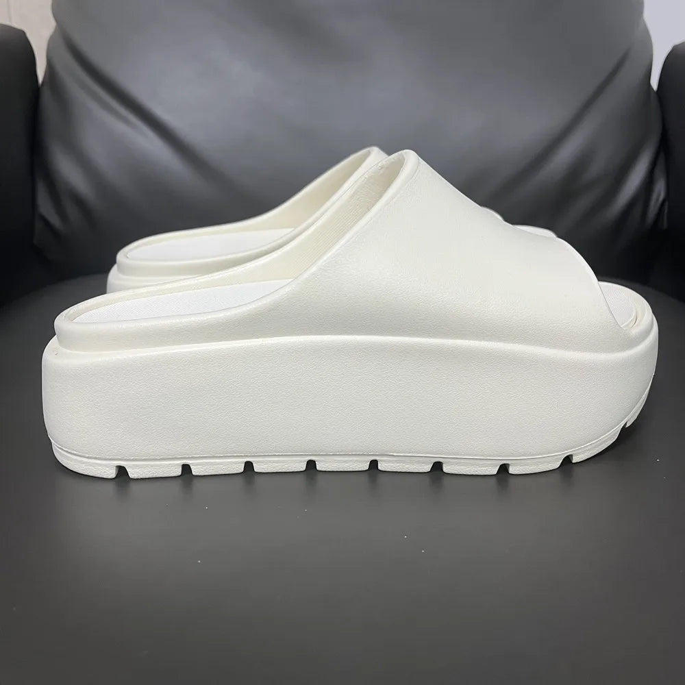 Women Summer Slippers Thick Bottom Non-Slip Unisex Platform Shoes Fashion Women's Open Toe Soft Outdoor Sand Casual Slipper 2024