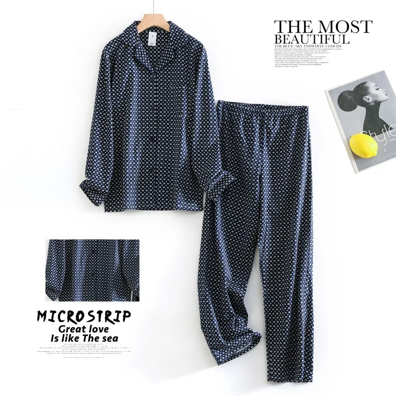 Women's Autumn and Winter Cartoon Printed Fashion Pattern Cotton Warm Brushed Homewear Pajamas Suit for Women Sleepwear