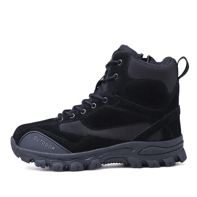 Tactical Desert Combat Boots Men Genuine Leather Hunting Trekking Hiking Shoes Camping Mountaineering Winter Work Shoes Zapatos
