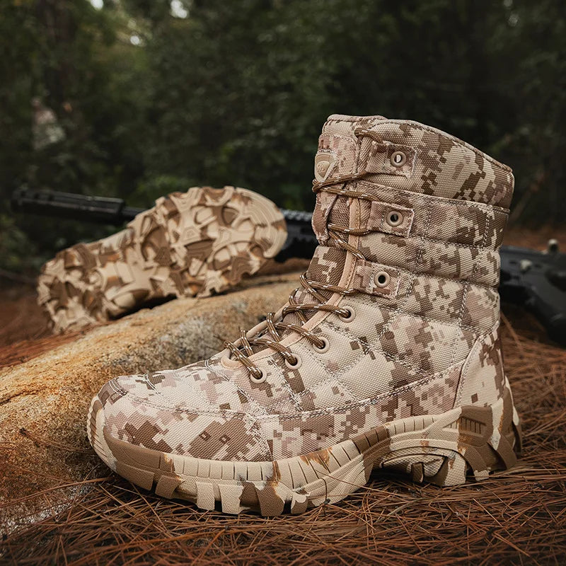New Training Boots High-quality Desert Boots Hiking Sneakers Men Non-Slip Waterproof Outdoor Comfortable Leather Boots Men Shoes