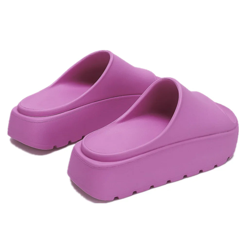 Women Summer Slippers Thick Bottom Non-Slip Unisex Platform Shoes Fashion Women's Open Toe Soft Outdoor Sand Casual Slipper 2024