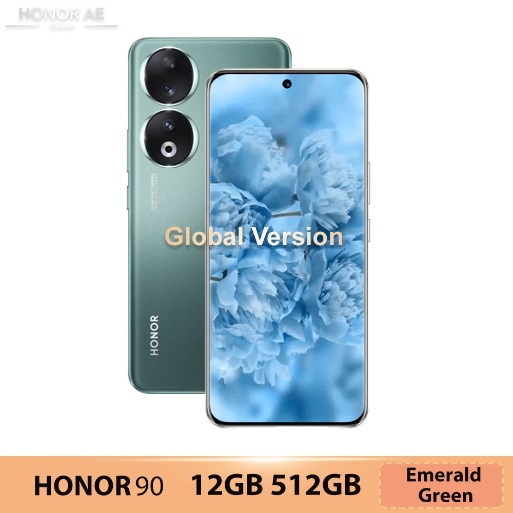 Global Version HONOR 90 5G 200MP Ultra-Clear Camera Snapdragon 7 Gen 1 5000mAh Battery Life 66W Supercharger 120Hz