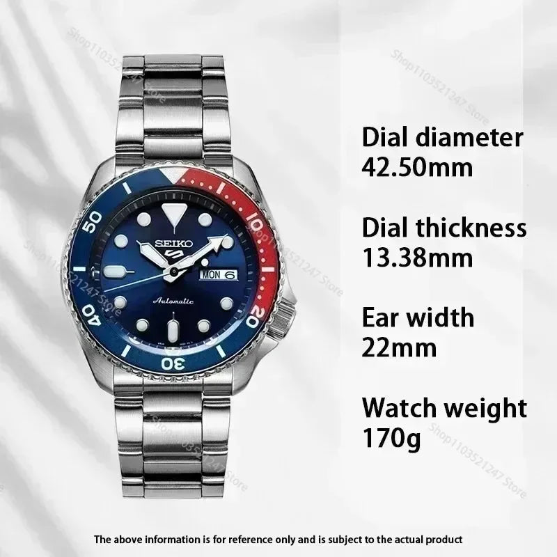 Original SEIKO SRPD53K1 Series Men Watches Top Brand Watch Calendar Business Luxury Upscale Steel Band Rotatable Wristwatches