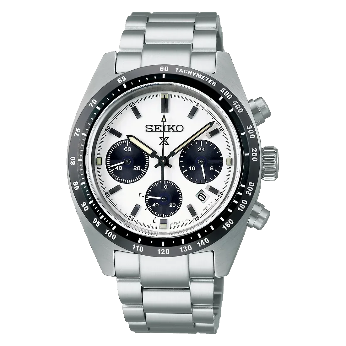 Original Seiko SSC813P1 Panda Three Eyes Series  Men Watches Top Brand Needle Dial Calendar Popularity Stainless Steel Watch