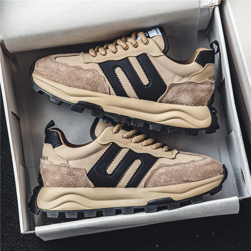 Fashion Designer Men Shoes Thick Sole Shoes Casual Sneakers Men Platform Trend Chunky Sneakers Walking Shoes