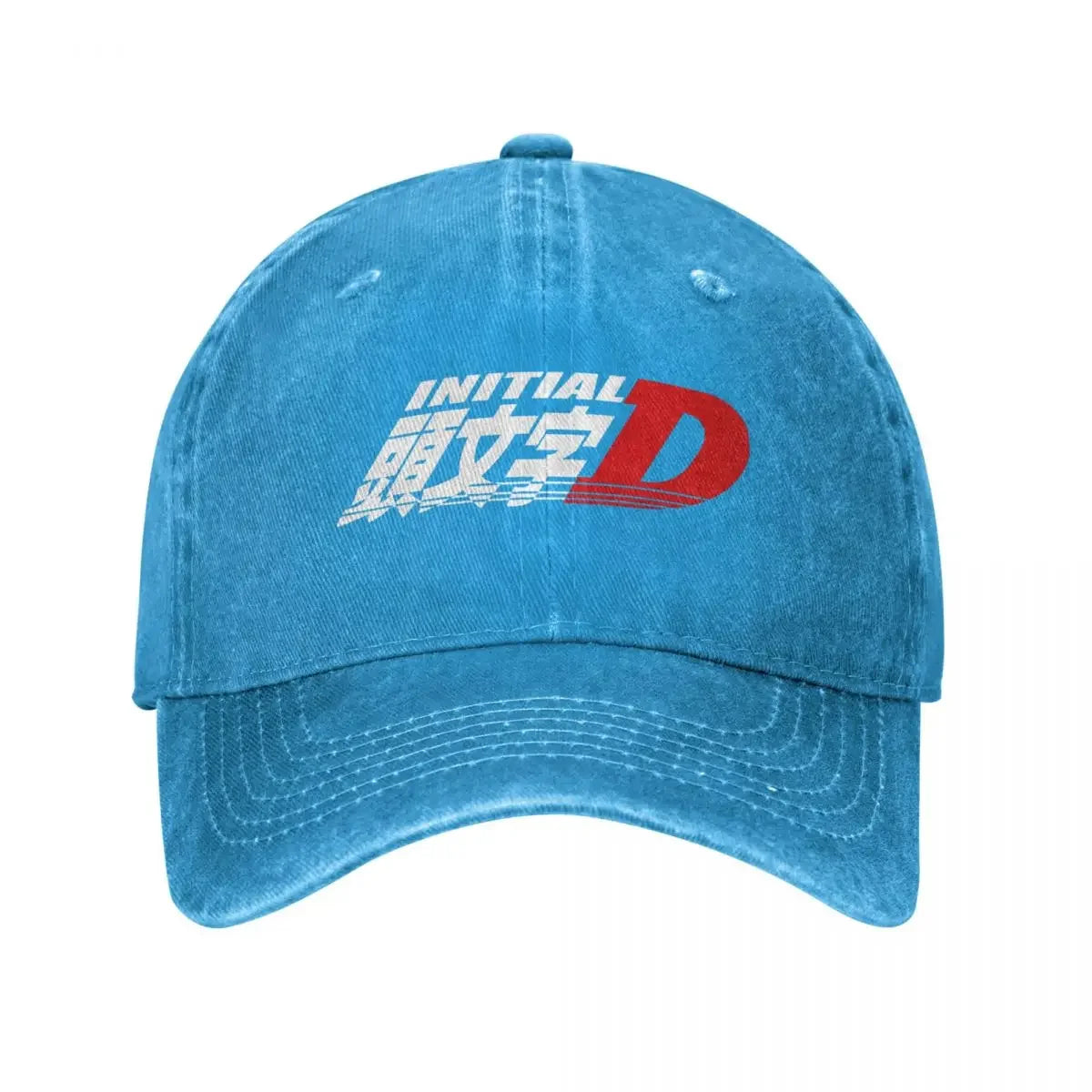Anime Initial D Logo Spring Summer Cap Dad Baseball Cap Hip Hop Race Racing Hat Denim Outdoor Travel Casquette