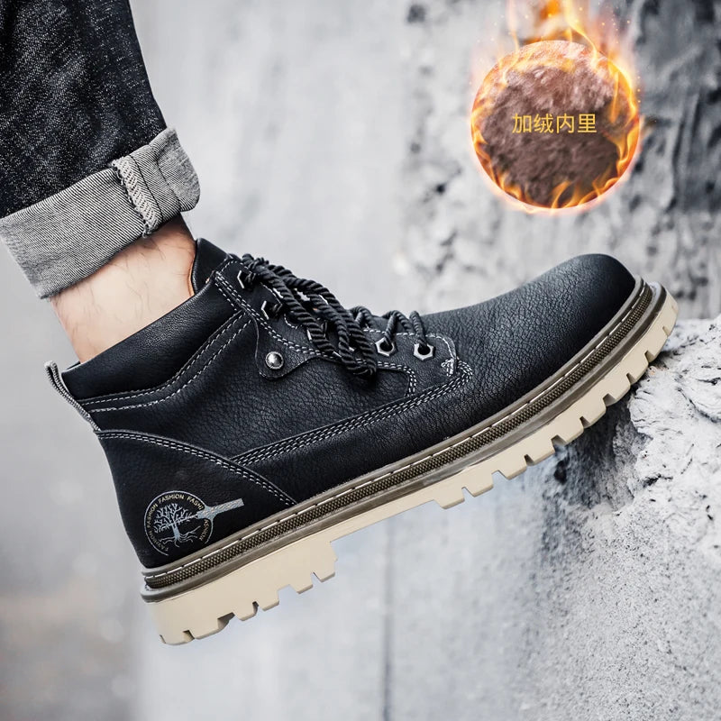 Brand Men Super Warm Snow Boots Winter Men's Ankle Boots Waterproof Short Outdoor Sneakers Autumn Men's Motorcycle