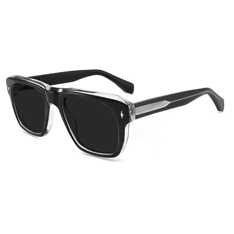 Vintage Polarized Acetate Sunglasses Men Handmade Quality Retro Designer UV400 Sunglasses Women Luxury Brand Big Face Eyewear