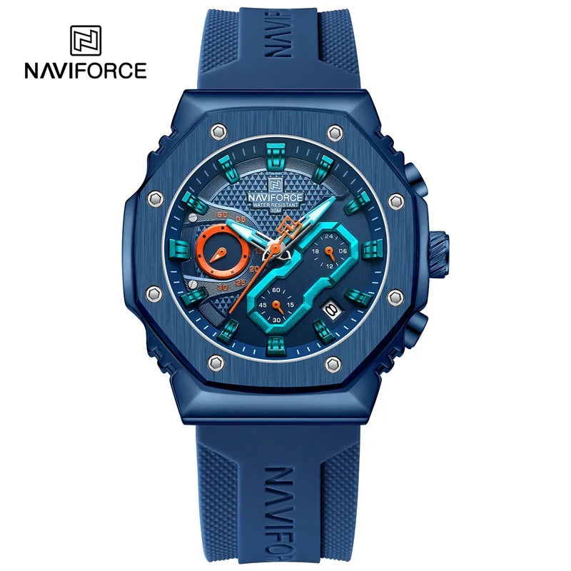 NAVIFORCE NF8035 Fashion Sport Lover's Watches for Men and Women Silicone Strap Military Waterproof High Quality Couple watches
