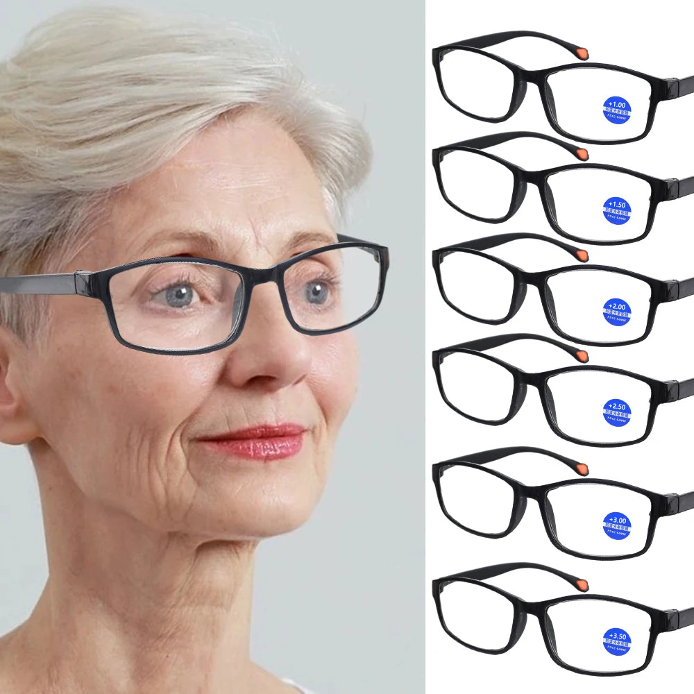 1/2pairs Ultralight Anti Blue-Ray Reading Glasses for Men Women Black Frame Blue Light Blocking Presbyopia Eyeglasses Eyewear