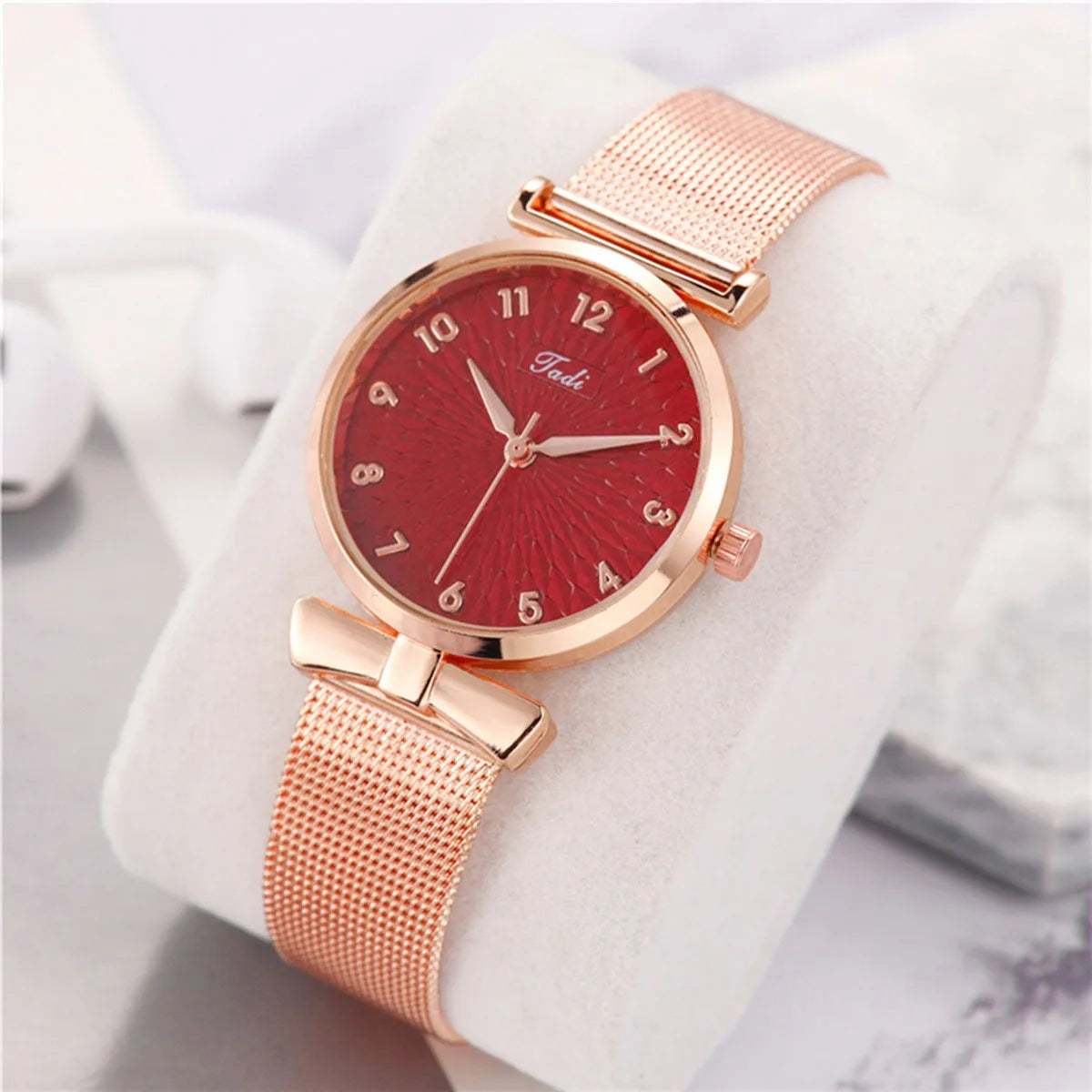 Luxury Women Watches 6pcs Set Elegant Female Wristwatches Magnetic Mesh Band Rose Woman Watch Bracelet Star Moon Reloj Mujer