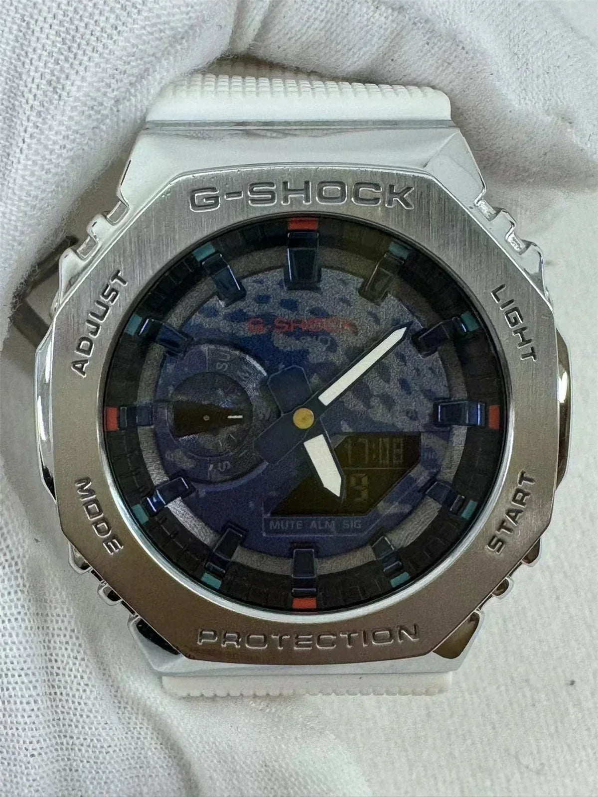 New Men's Watch GM-2100 Waterproof and Shockproof Date Sports Alarm Clock Multi functional LED Dual Screen Watch
