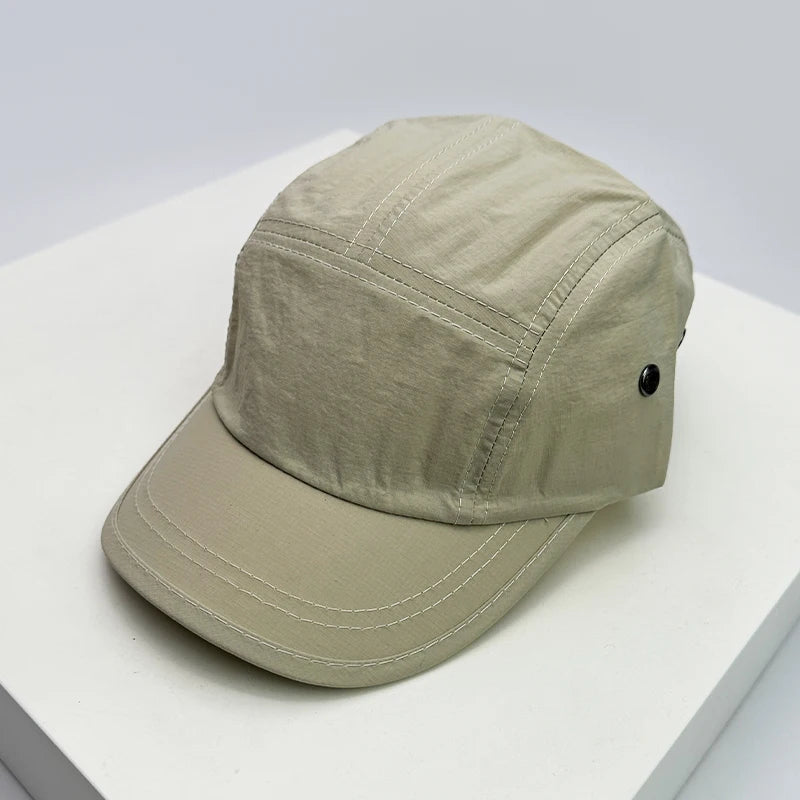 New Men Women Quick Drying Retro Snapback Caps Outdoor Camping Sunshade Breathable Baseball Hats Versatile Fashion Simple Light